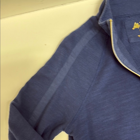 Lilly Pulitzer Navy Sweatshirt with Gold Zipper - Picture 5 of 7